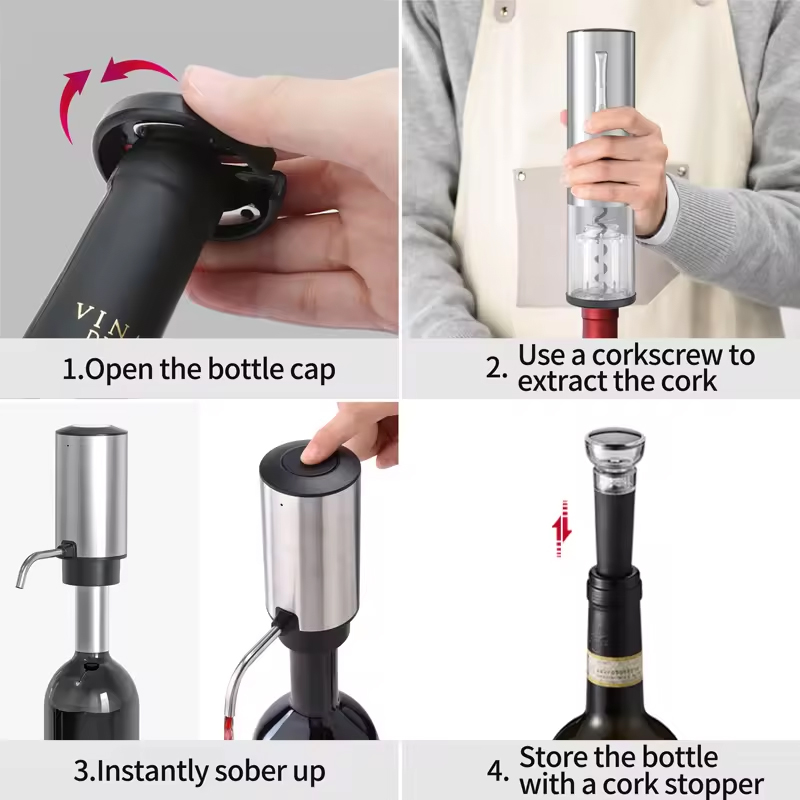 2024 New Design 4-in-1 Lithium – Wine Opener Electric Bewertung und Preis