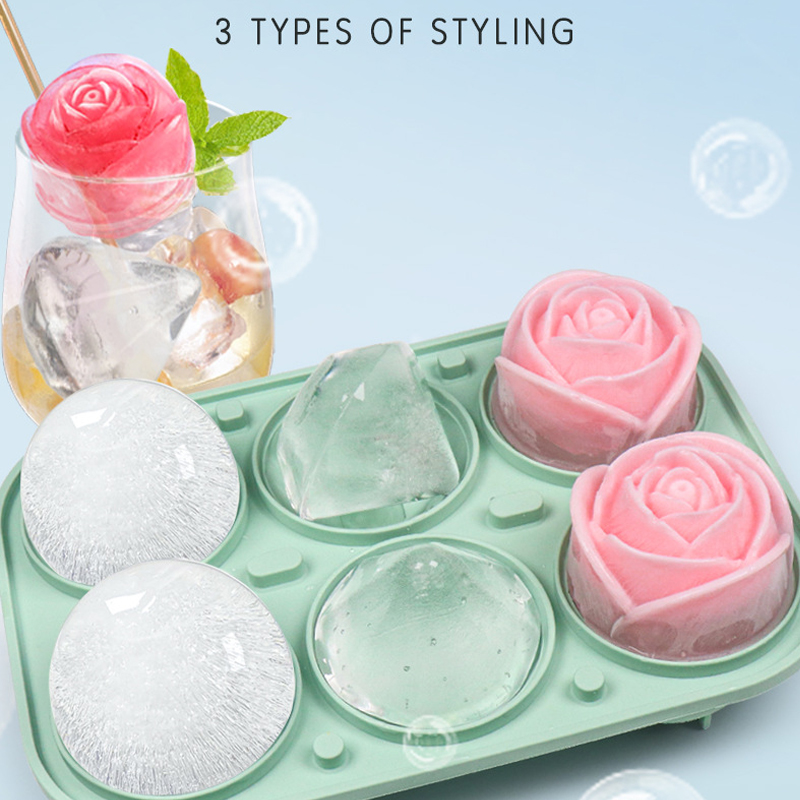 3D Rose Diamond Round Ice Cube – Kitchen Appliances Shelves Bewertung und Preis