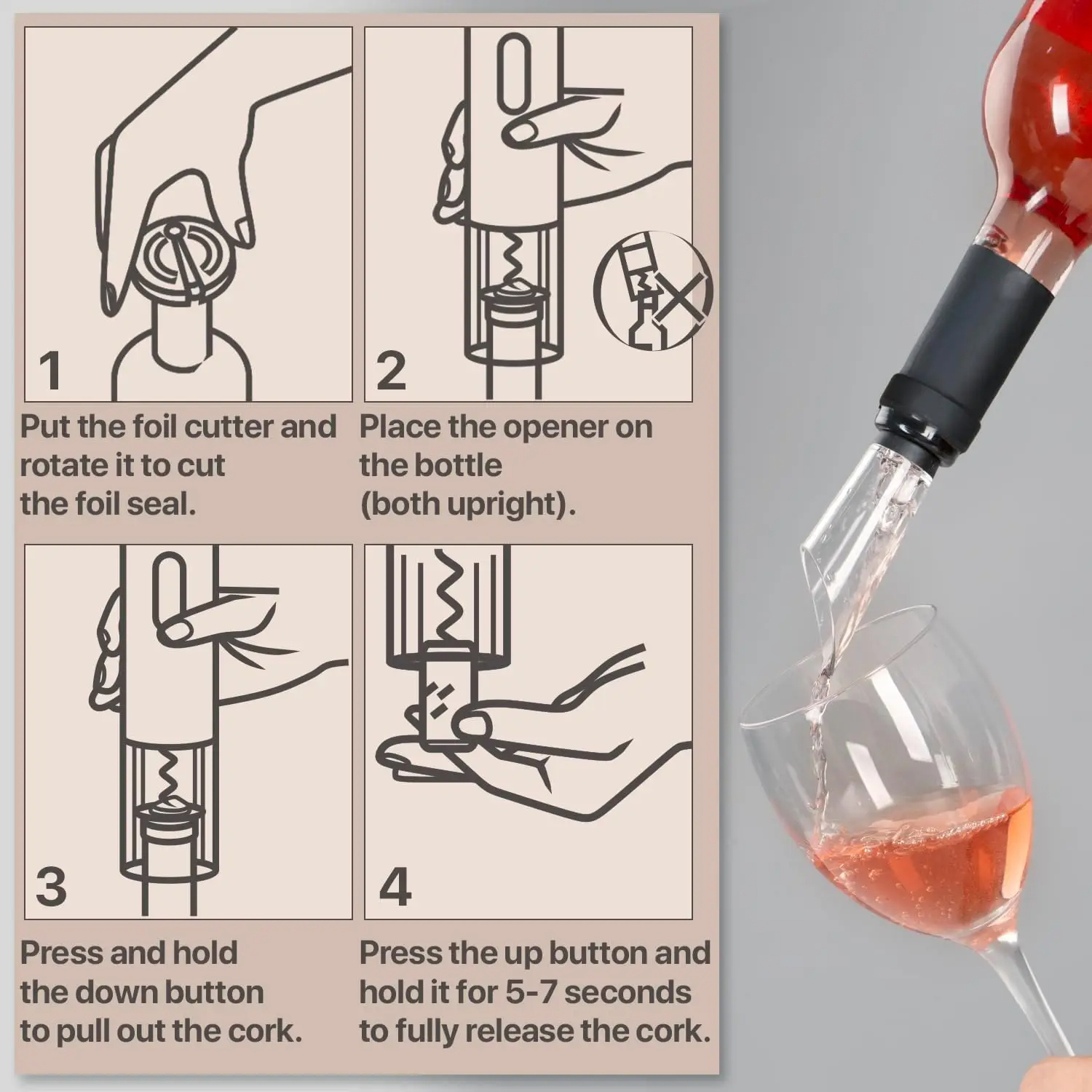 HOMEFISH Electric Wine Bottle  – Wine Opener Electric Bewertung und Preis