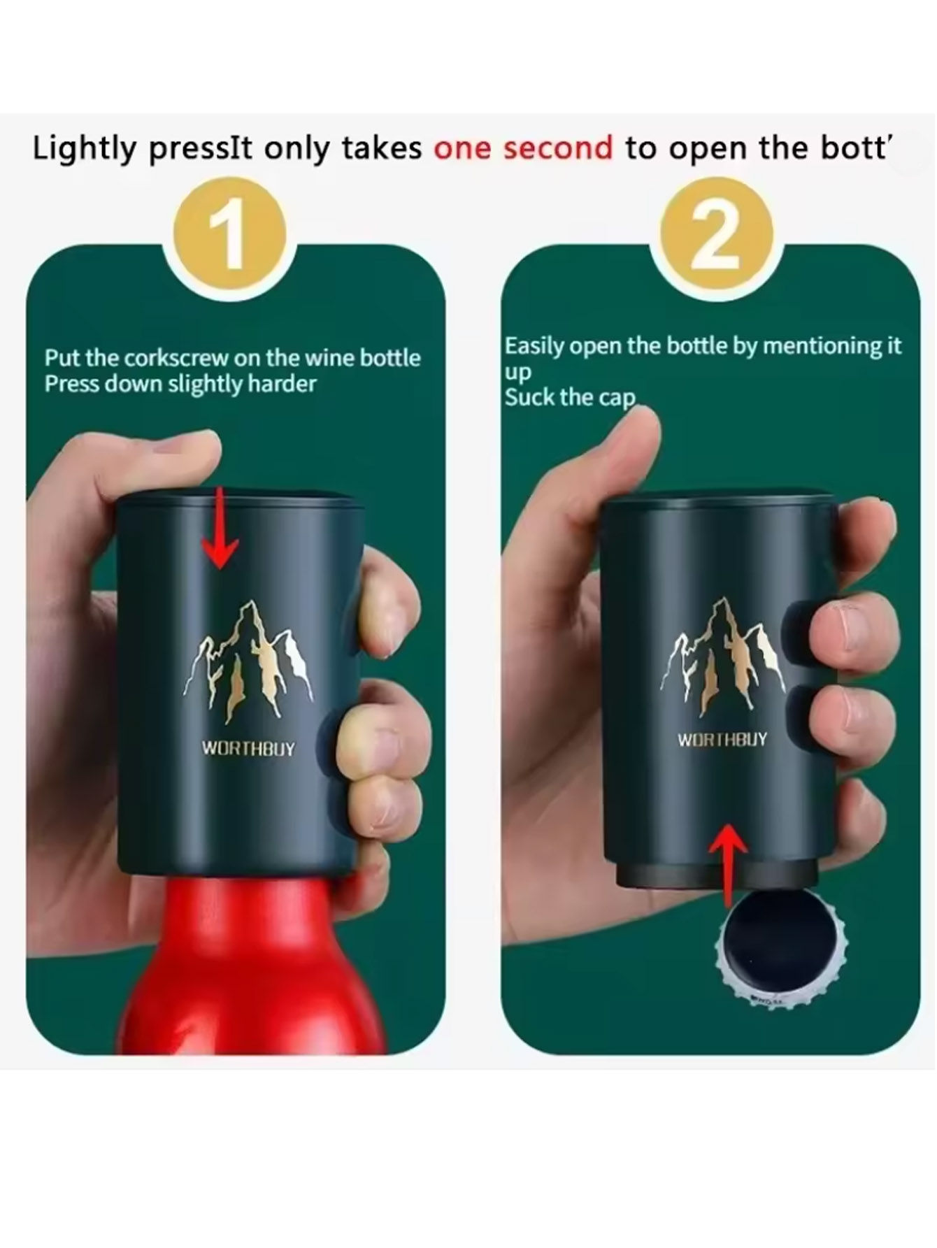 1Pcs Automatic Beer Bottle Ope – Wine Opener Electric Bewertung und Preis