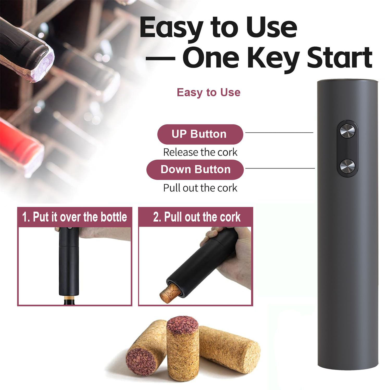 Electric Wine Opener, Black Co – Wine Opener Electric Bewertung und Preis