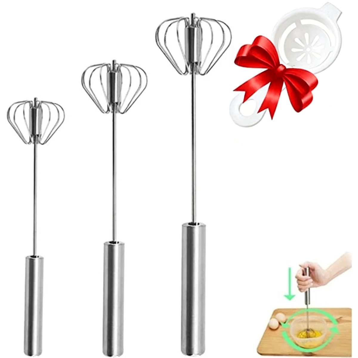 1/3pcs Stainless Steel Egg Bea – Kitchen Appliances For Restaurant Bewertung und Preis