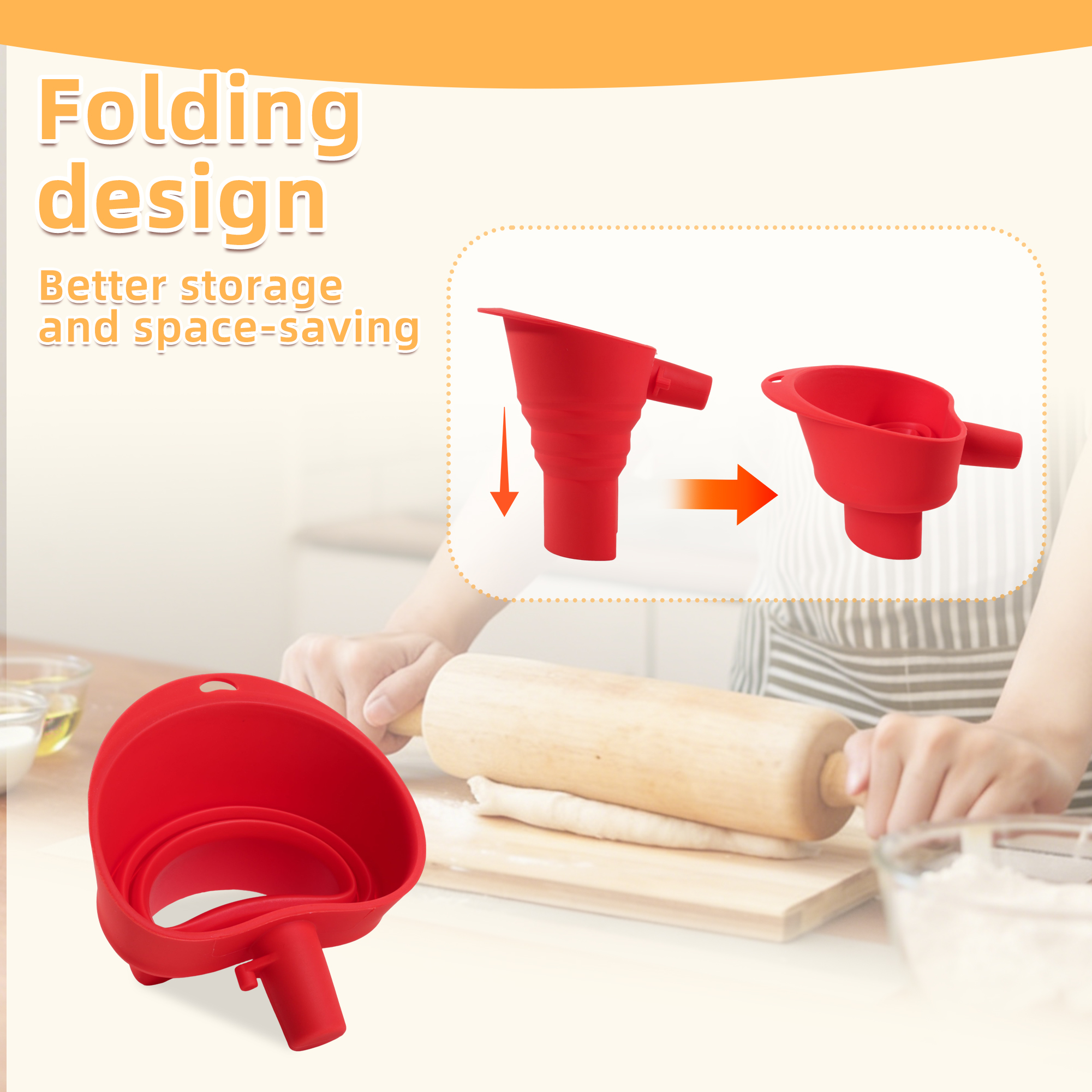 1/3pcs mix Silicone Flour Funn – Kitchen Appliances For Restaurant Bewertung und Preis